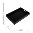 thumbnail image 4 of Sagebrook Home Ec, Plateau en Bois/verre Noir, 4 of 5