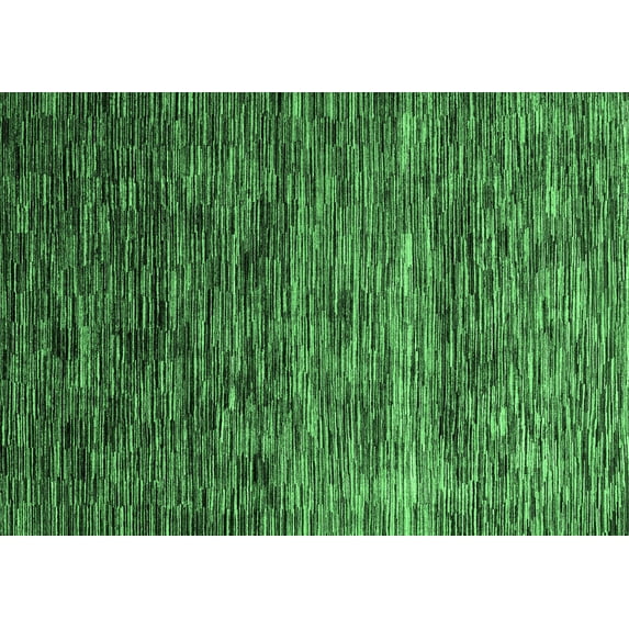 Ahgly Company Indoor Rectangle Oriental Emerald Green Modern Area Rugs, 8' x 10'