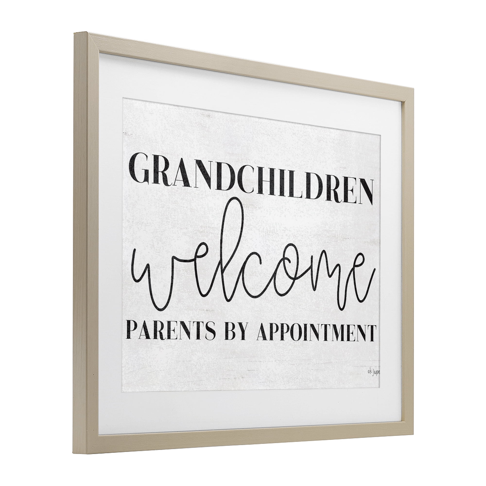 Stupell Industries Grandchildren Welcome Parents by Appointment Birch Framed Print Under Glass, design by Jaxn Blvd.