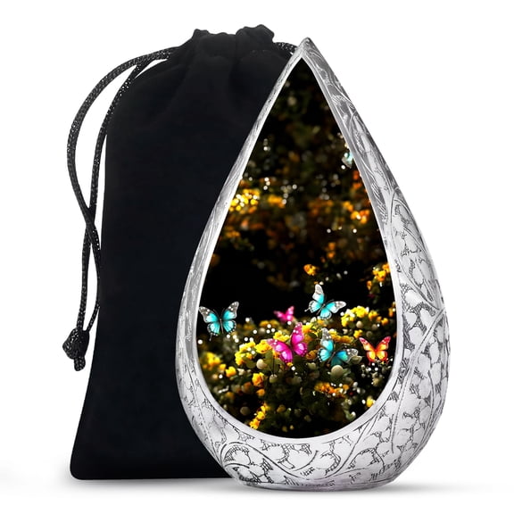 JAGSHASHI Butterfly - Decorative Urn - Memorial Urns - Urns For Cremation Ashes - Large Urns For Ashes - Adult Urns For Relatives - Burial Urn Adult Human Ash - 10 Inch - Large