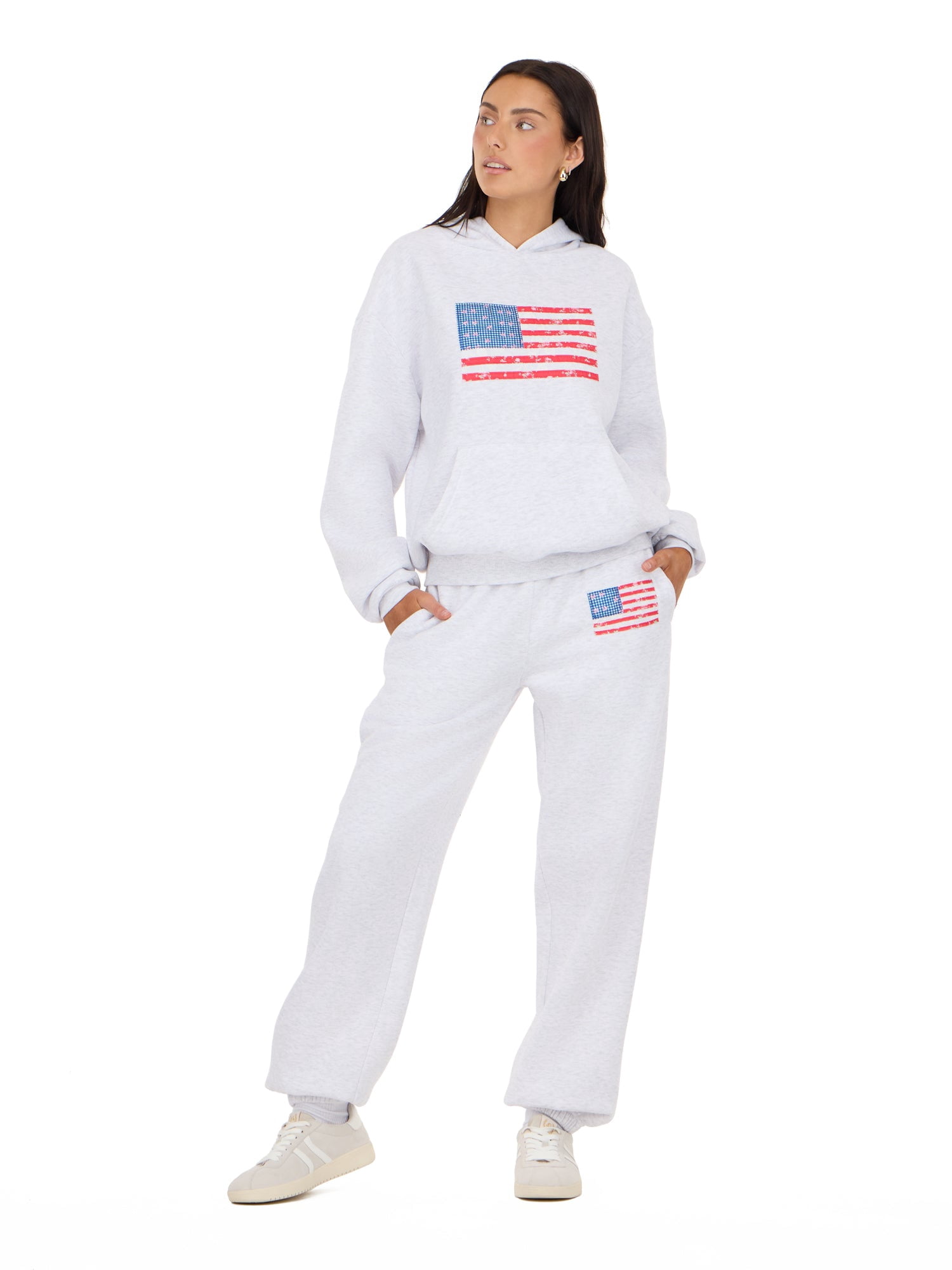 Forever 21 Women's and Women's Plus Americana Fleece Jogger Sweatpants, Sizes XXS-4X