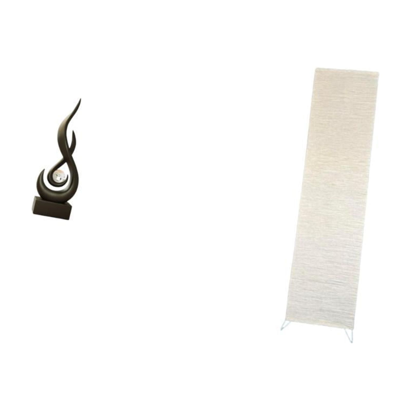 CoudarTitie Resin Flame Figurine Modern Art Sculpture and Cozy Living Room Decor Paper Floor Lamp Shade for Cabinet Indoor Ornament