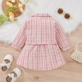 thumbnail image 4 of Gyratedream 0-24M Baby Girl Plaid Cardigan Long Sleeve Turtleneck Dress Gown Outfits, 4 of 9