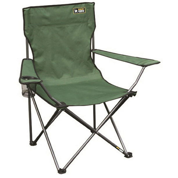 Quik Chair Portable Folding Chair with Arm Rest Cup Holder and Carrying and  Storage Bag, Green, FOLDING CAMP CHAIR: Portable chair with mesh cup 