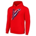 thumbnail image 2 of Unisex Starter Red New England Patriots Color Scratch Fleece Pullover Hoodie, 2 of 3