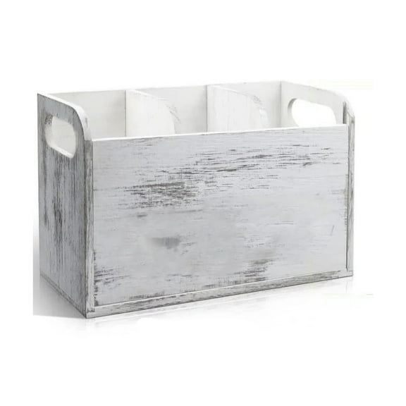 Wooden Kitchen Utensil Organizer with 4 Removable Dividers – Space-Saving Countertop Storage Rack for Spatulas, Knives, Brushes & Cooking Tools – Stylish Home & Professional Kitchen Essential