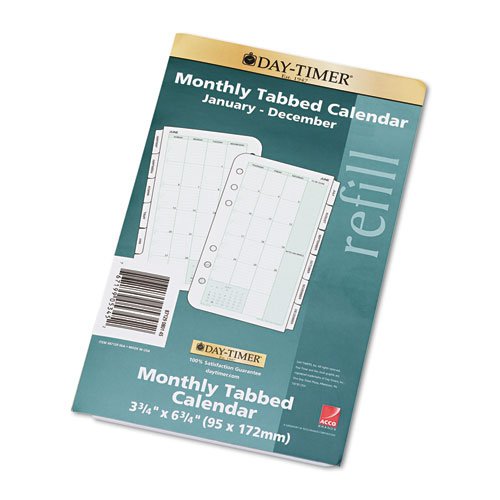 DayTimer Dated Two PageperMonth Organizer Refill, JanuaryDecember