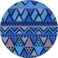 thumbnail image 1 of Ahgly Company Indoor Square Patterned DodgerBlue Area Rugs, 3' Square, 1 of 6