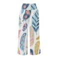 thumbnail image 4 of Tiqkatyck Clearance Sweatpants Women, Womens Print Wide Leg Pants Elastic High Waisted Wide Leg Palazzo Pants Women's Pants Blue M, 4 of 4