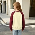 thumbnail image 7 of Dnhxils Crewneck Sweatshirts for Teen Girls Long Sleeve Shirts Patch Pullover Tween Girls Trendy Clothes Kids Fall Outfits Wine 14-15 Years, 7 of 7