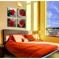 thumbnail image 2 of Red Rose Bedroom Wall Decor Black and White Wall Art Modern Flowers Pictures for Couples Bedroom Wall Decor Romantic Paintings for Wall Decorations Red Canvas Kitchen Decor and Accessories, 2 of 6