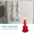 thumbnail image 5 of Red Fabric Resin Wrought Iron Earring Display Stands Truning Redhood Jewelry Rack, 5 of 6