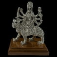 thumbnail image 4 of 999 Pure Silver Ambe / Durga Mata Idol / Statue / Murti (Figurine #08), 4 of 7
