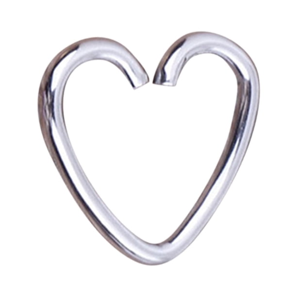 Corazón Anillo de la Nariz Aro 316L Acero Quirúrgico Nariz Aro para Mujeres Hombres 20g Nariz Piercing Aro Joyería