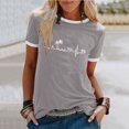 thumbnail image 2 of IROINNID Summer T-shirt For Women Fashion Casual Print Round Neck Loose Short Sleeve Top Blouse Spring Saving, 2 of 4