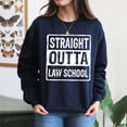 thumbnail image 4 of EcoLoom Straight Outta Law School Long Sleeve Unisex Midweight Crewneck Sweatshirt, 4 of 4