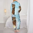 thumbnail image 5 of Disketp Pajamas Set Long Sleeve Sleepwear Womens Button Down Nightwear Pj Sets-Funny Cat Taking A Bath, 5 of 9