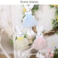 thumbnail image 6 of Easter Tutu Bunny Hanging Ornament, Soft Fabric Rabbit Pendant for Easter Tree, Window, Home & Car Decor, 6 of 7