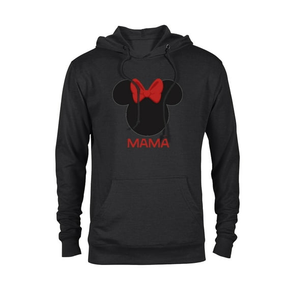 Disney Minnie Mouse Mamá Mom Red Bow Family DÃa de la Madre - Pullover Hoodie for Adults - Customized-Black