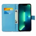thumbnail image 3 of Dteck Case for Apple iPhone 14 Pro Max, 3D Stylish Painting PU Leather Wrist Strap Card Cash Slots Stand Feature Flip Cases Cover,Wave, 3 of 5