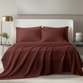 thumbnail image 4 of Flymme Twin Comforter Set Burgundy 5 Pieces Bed in a Bag , Soft Microfiber Red Comforter Bedding Sets with Flat Sheet, Fitted Sheet, Pillowcases, 4 of 9
