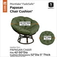thumbnail image 4 of Classic Accessories Montlake Water-Resistant Papasan Cushion, 50 inch, Heather Fern, 4 of 10