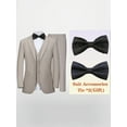 thumbnail image 2 of Men's Business Suit Set - Elegant Two Button Lapel Jacket, Vest, Pants & Bow Tie ( 2pcs) Solid Color Suits for Weddings and Formal Events, as Christmas New Year Gifts, Best for Christmas, 2 of 7