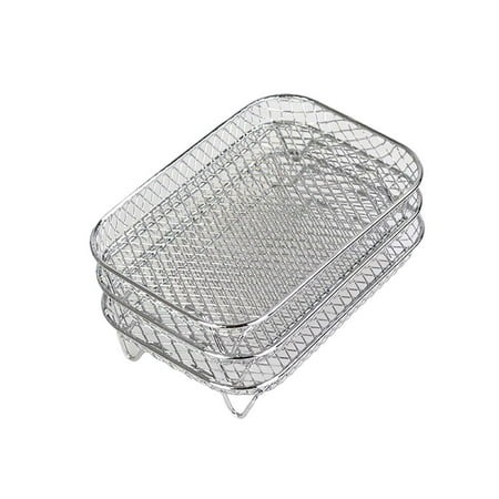 

Fovolat Dehydrator Rack Stainless Steel Stackable Racks Air Fryer Accessories Multipurpose Air Fryer Rack Food-Grade Stainless Steel Drying Rack