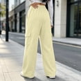 thumbnail image 6 of Cargo Sweatpants for Women Waisted Drawstring Waist Wide Leg Joggers Fall Fashion Casual Loose Pants with Pockets, 6 of 10