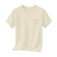 thumbnail image 7 of LJEFF Girls Cute Print Rhinestone T-Shirt, Short Sleeved Cotton Crew Neck Comfort Summer Casual Tee Beige Size 8 Yres, 7 of 7