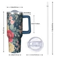 thumbnail image 2 of OBREWU Pioneer Flower Tumbler with Handle and Lid,Pioneer Flower 40oz Double Wall Vacuum Insulated Tumbler,Cups Gift for Women and Men, 2 of 7