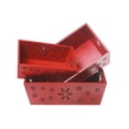 thumbnail image 1 of Lot De 3 Paniers De Rangement En Bois Découpés En Forme De Flocon De Neige (Rouge), 1 of 3