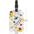 thumbnail image 6 of Square 2Pack PU Leather Blooming Ladybug Cruise Luggage Tag with Privacy Cover and Name ID Tag for Travel Handbags Backpacks Luggage Tags, 6 of 6