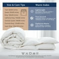 thumbnail image 2 of Dafinner Luxury 750 Fill-Power Feather Down Comforter with Egyptian Cotton Blend Cover, Medium Weight for All Seasons Duvet Insert, Oversized King Size(120x98 Inch, White), 2 of 8