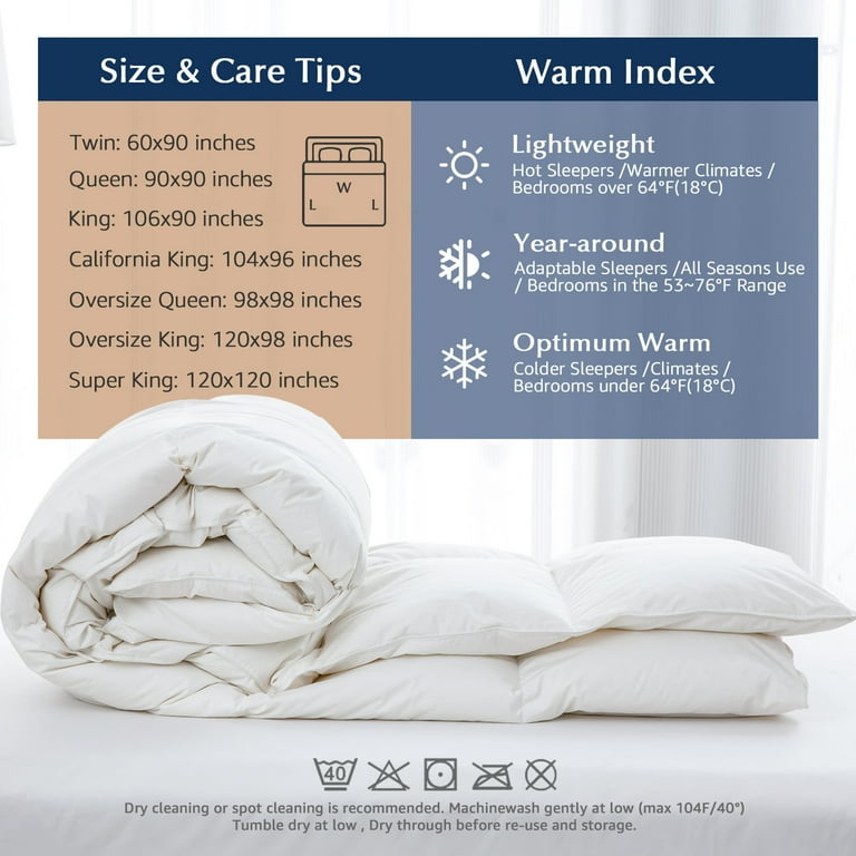 MH MYLUNE HOME Fluffy Down Alternative Comforter - All Season Queen Size (90x90"), Hypoallergenic, Baffle Box Stitched, With Corner Tabs