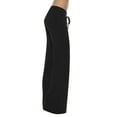 thumbnail image 6 of Black High Cut Flare Bell Bottom Straight Leg Plain Long Bootcut Leg Wild Cargo Workout Gym Jogger for Women Summer Fall Loose Fit Pants Womens 2025 Clothing M, 6 of 9