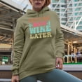 thumbnail image 2 of Coffee Now, Wine Later Quote, Groovy Retro Wavy Text Merch Gift, Sand Hooded Sweatshirt or Hoodie, 2XL, 2 of 5