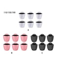 thumbnail image 2 of Decodeary 7piece Easy Installation Wall Hanging Plastic Planters For And Versatile pink 110, 2 of 6