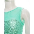thumbnail image 5 of iEFiEL Kids Girls Sequins Ballet Dance Dress Bowknot Waist Jazz Costume Mint Green 10, 5 of 7