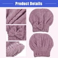 thumbnail image 5 of Vocoste Diamond Shape Hair Drying Towel Dry Cap Lightweight Strong Absorbent for After Bath Drying Hair Purple, 5 of 7