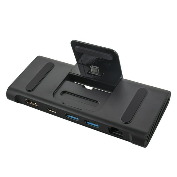 GoldCherry USB C Hub, 5-in-1 USB C Adapter with 4K USB C to HDMI,USB C Dock Charging Stand,2 USB 3.0,Gigabit Ethernet for MacBook Pro, XPS, Pixelbook