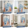 thumbnail image 5 of Shower Curtains for Bathroom-60"x72",Blue Ocean Seahorses Waterproof Bath Curtain Grommet Shower Curtain Set with Hooks, 5 of 9