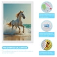 thumbnail image 3 of Diamond Art Kits for Adults, Majestic White Horse Ocean Spray 5D Diamond Painting Kits for Adults Beginners, DIY Full Drill Diamond Painting, Gem Art and Crafts 12x16, 3 of 7