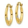 thumbnail image 2 of 14K Two-Tone Gold Earring Shrimp Creole Women'S 18 mm 17, 2 of 3