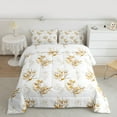 thumbnail image 2 of jejeloiu Vintage Flower Full Size Comforter Sets,Rustic Floral Bedding Comforter Set,Brown White Bedding Sets For Adult,Breathable Home Decor Reversible,3-Piece, 2 of 8