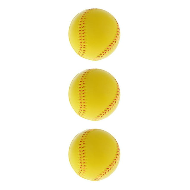 maskred Softball Training Ball for Baseball Practice Improve Team s Game Performance Yellow 9cm 3Set