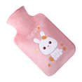 thumbnail image 3 of Bolsa de botella de agua caliente de felpa de dibujos animados, compresa caliente espesada para el cuello del Abdomen de la cintura Rosa 1000ml Yuyangstore Biberón Calentador, 3 of 8