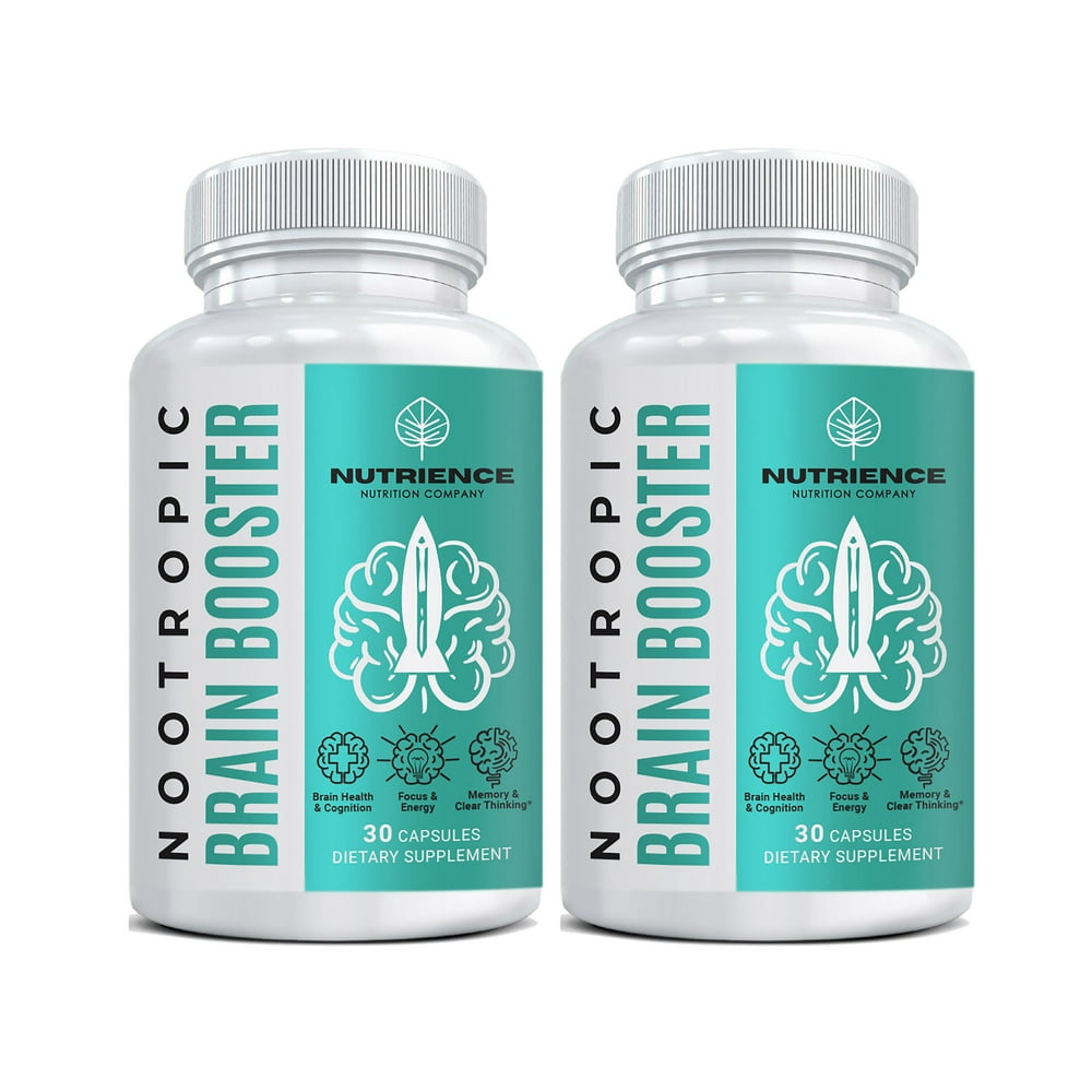 Nootropic Brain Supplement with Ginko Biloba Natural Brain Booster, Focus Supplement, and