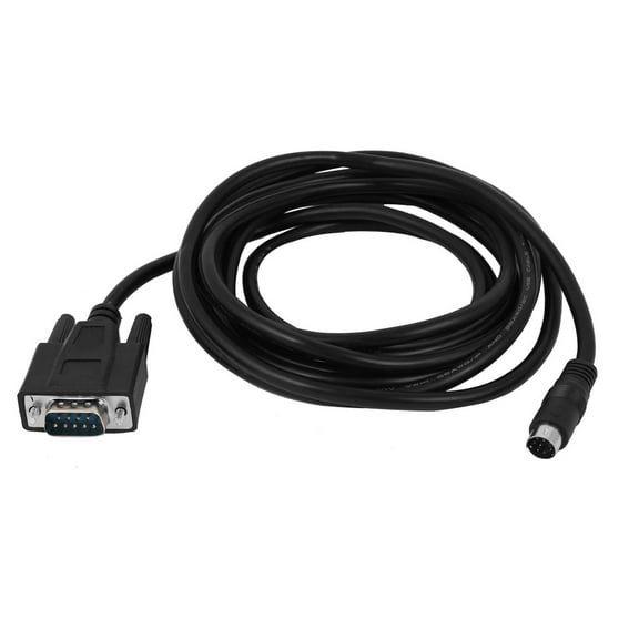 Unique Bargains RS232 DB9 to 8P  Din Male  Plug PLC Programming Adapter Cable 3Meter 10Ft