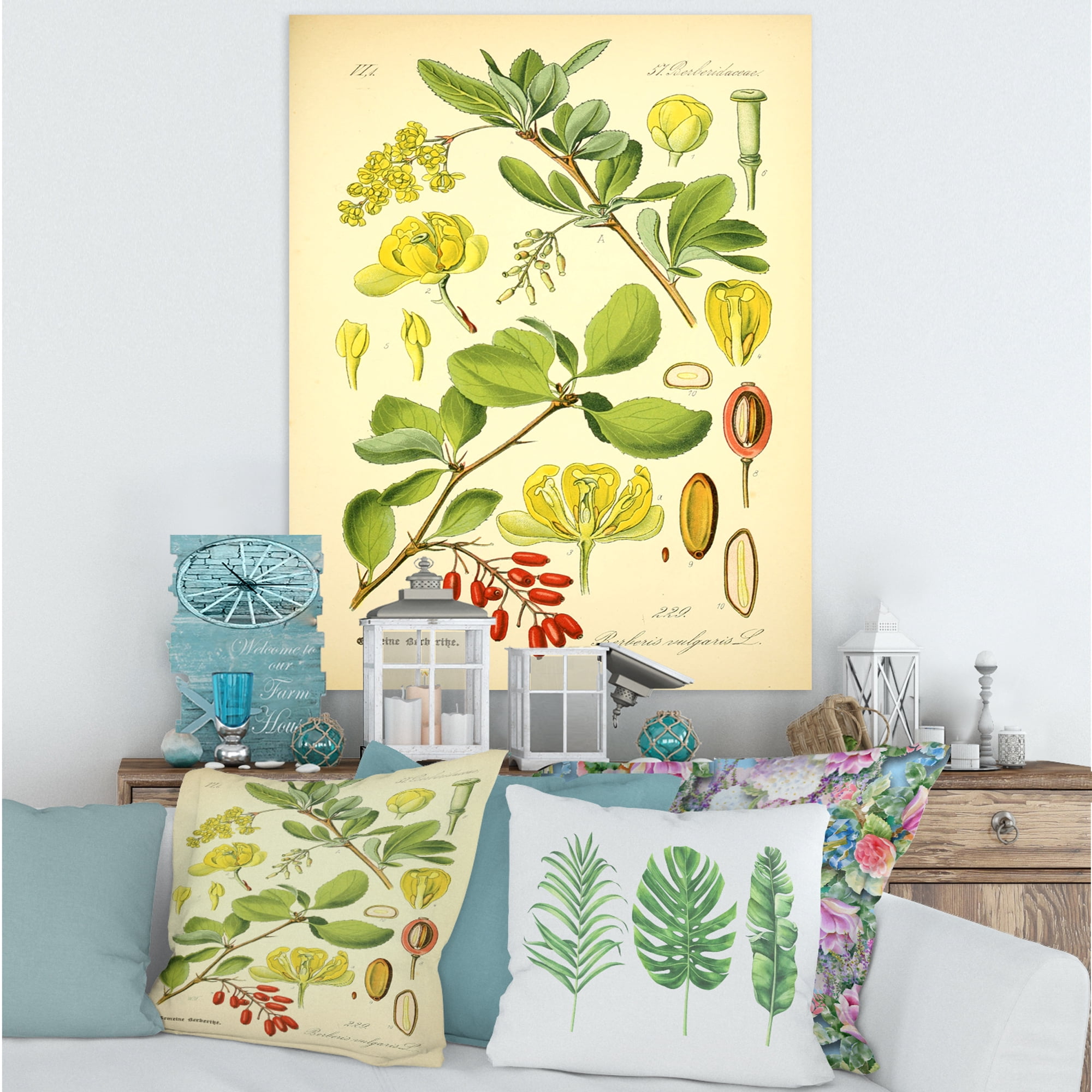 Designart ' Ancient Plant Life II ' Traditional Canvas Wall Art Print